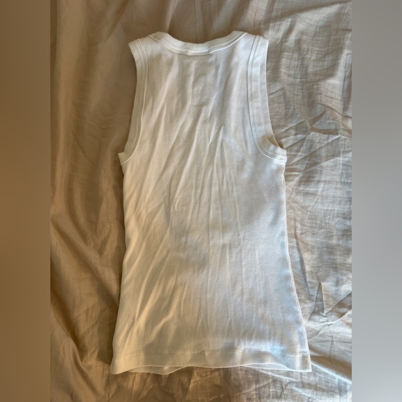 Babaton White Ribbed Tank Top - Picture 2 of 3